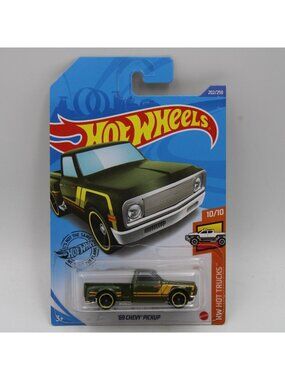 Hot Wheels '69 Chevy Pickup Olive Green 2020 HW Hot Trucks 10/10 202/250